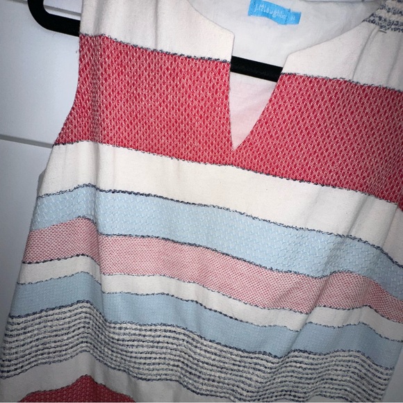 Women's J. McLaughlin Arroyo Sleeveless Split V Neck Striped Dress - Medium - Picture 2 of 9